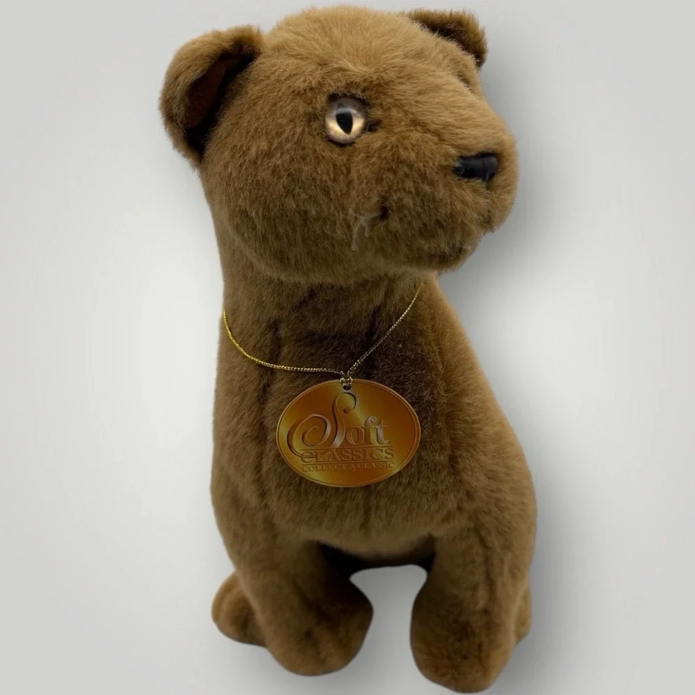 Toys R Us Soft Classics Vintage Brown Cat Plush Stuffed‎ Animal Realistic 13